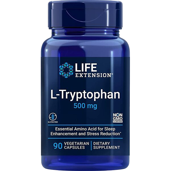 Life Extension L-Tryptophan, 500mg - 90 vcaps