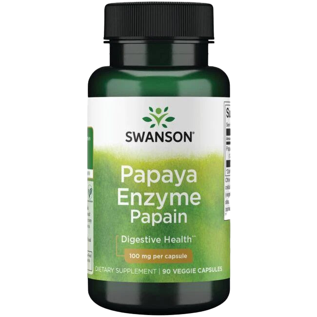 Swanson Papaya Enzyme Papain, 100mg - 90 vcaps