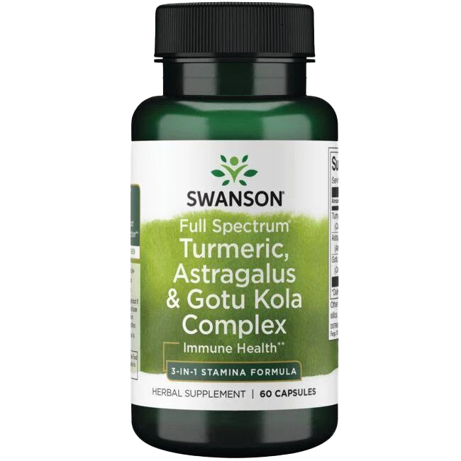 Swanson Full Spectrum Turmeric, Astragalus & Gotu Kola Complex - 60 caps