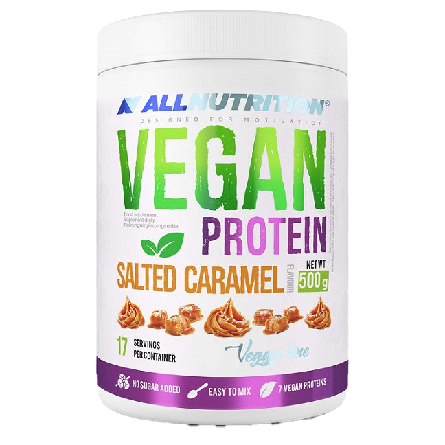 Allnutrition Vegan Protein, Salted Caramel - 500g