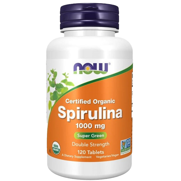 NOW Foods Spirulina Organic, 1000mg - 120 tabs