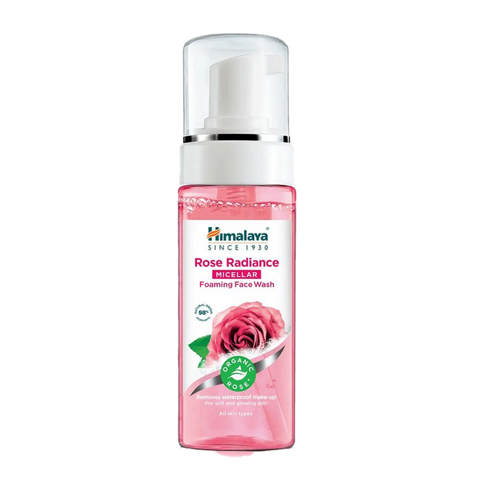 Himalaya Organic Rose Radiance Micellar Foaming Face Wash - 150 ml.