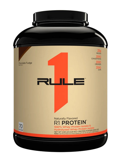 Rule One R1 Protein Naturally Flavored Chocolate Fudge 2240g at the cheapest price at MYSUPPLEMENTSHOP.co.uk