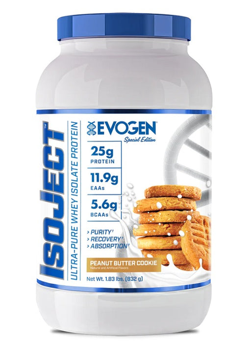 Evogen IsoJect Peanut Butter Cookie 832g at the cheapest price at MYSUPPLEMENTSHOP.co.uk