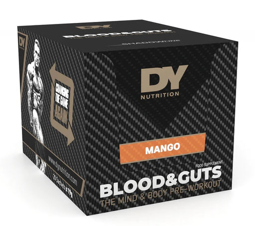 Dorian Yates Blood and Guts Sachets Mango 20 x 19g for Pre-Workout Energy | Premium Nutritional Supplement at MYSUPPLEMENTSHOP