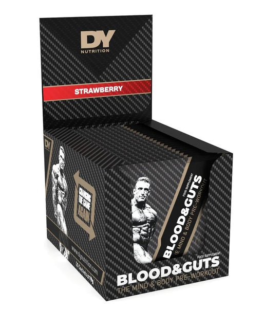 Dorian Yates Blood and Guts Sachets Strawberry 20 x 19g for Enhanced Performance | Premium Nutritional Supplement at MYSUPPLEMENTSHOP