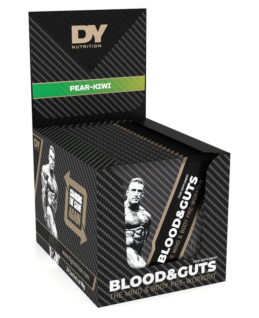 Dorian Yates Blood and Guts Sachets Pear-Kiwi 20 x 19g for Stamina Boost | Premium Nutritional Supplement at MYSUPPLEMENTSHOP