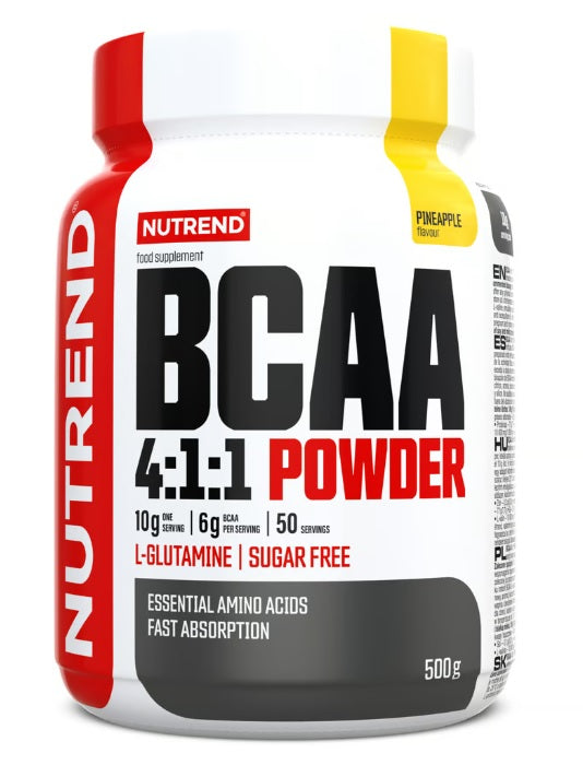 Nutrend BCAA 4:1:1 Powder Pineapple 500g for Workout Recovery - Amino Acids and BCAAs at MySupplementShop by Nutrend