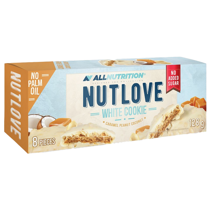 Allnutrition Nutlove White Cookie, Caramel Peanut Coconut 8 cookies