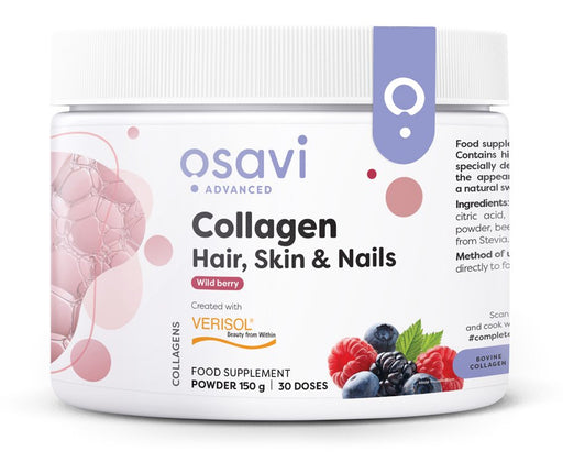 Osavi Collagen Peptides (Hair, Skin & Nails), Wild Berry - 150g Best Value Sports Supplements at MYSUPPLEMENTSHOP.co.uk