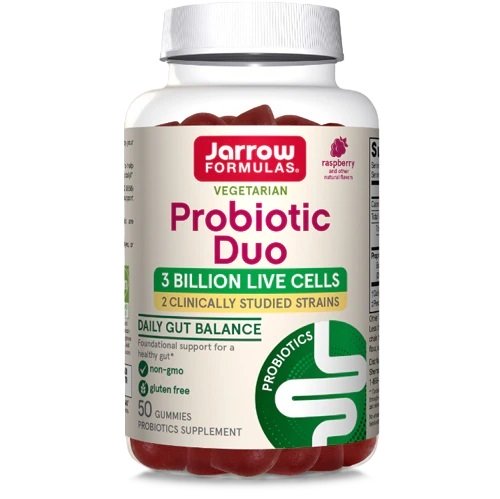 Jarrow Formulas Probiotic Duo, Raspberry - 50 gummies - Sports Supplements at MySupplementShop by Jarrow Formulas