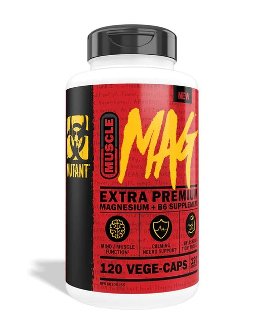 Mutant Muscle MAG Extra Premium Magnesium + B6 - 120 vcaps Best Value Sports Supplements at MYSUPPLEMENTSHOP.co.uk