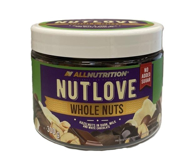 Allnutrition Nutlove Whole Nuts, Hazelnuts in Dark / Milk and White Chocolate - 300g - Diet & Nutrition at MySupplementShop by Allnutrition