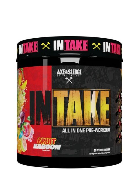 Axe & Sledge Intake All in One Pre-Workout 406g - Fruit Kaboom - Pre & Post Workout at MySupplementShop by Axe & Sledge