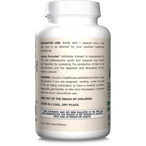 Jarrow Formulas Artichoke 500mg 180 Veggie Capsules - Liver Support at MySupplementShop by Jarrow Formulas