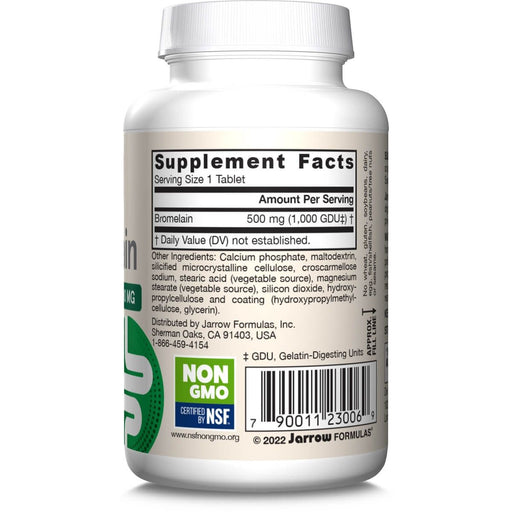 Jarrow Formulas Bromelain 1,000 GDU 60 Tablets - Health and Wellbeing at MySupplementShop by Jarrow Formulas