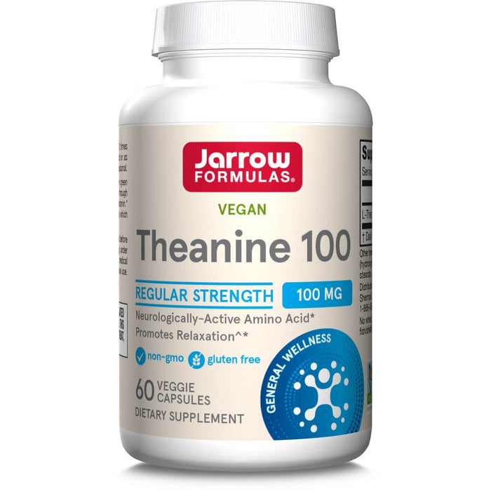 Jarrow Formulas L-Theanine 100mg 60 Veggie Capsules - Health and Wellbeing at MySupplementShop by Jarrow Formulas