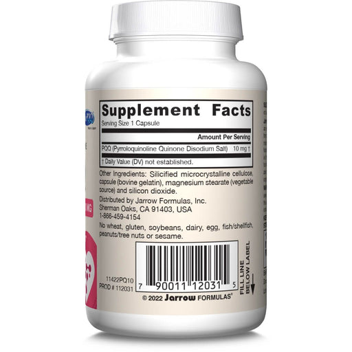 Jarrow Formulas PQQ 10mg 30 Capsules | Premium Supplements at MYSUPPLEMENTSHOP