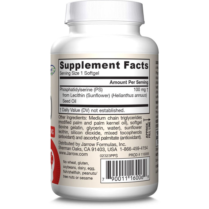 Jarrow Formulas PS100 100mg 60 Softgels - Health and Wellbeing at MySupplementShop by Jarrow Formulas