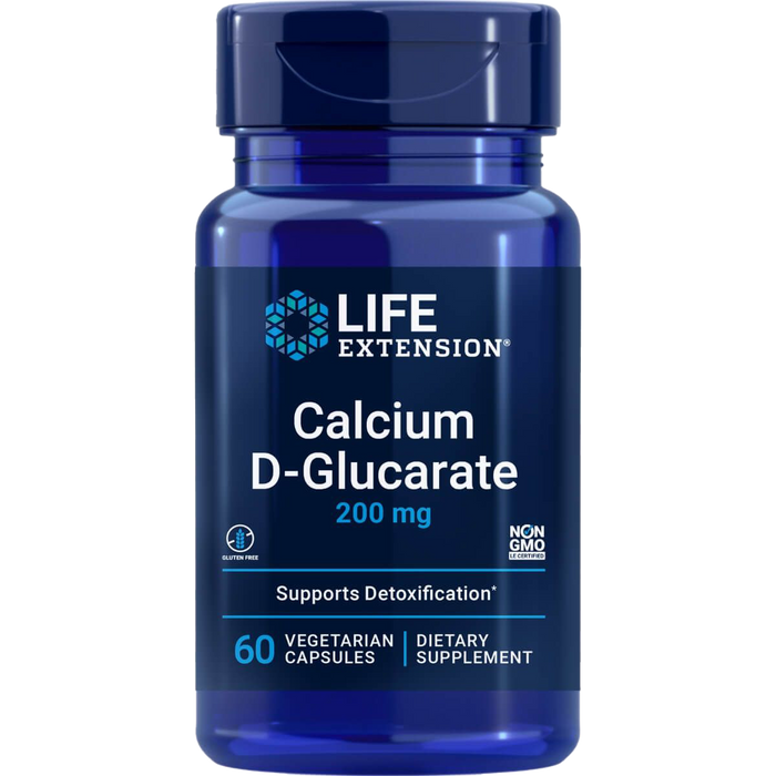 Life Extension Calcium D-Glucarate 200 mg 60 Vegetarian Capsules