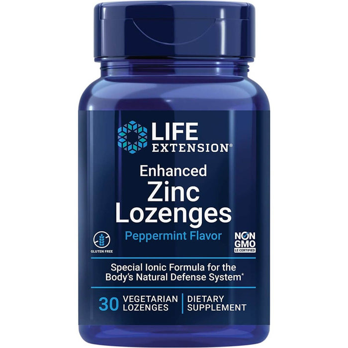 Life Extension Enhanced Zinc Lozenges (Peppermint) 30 Vegetarian Lozenges - Sports Supplements at MySupplementShop by Life Extension