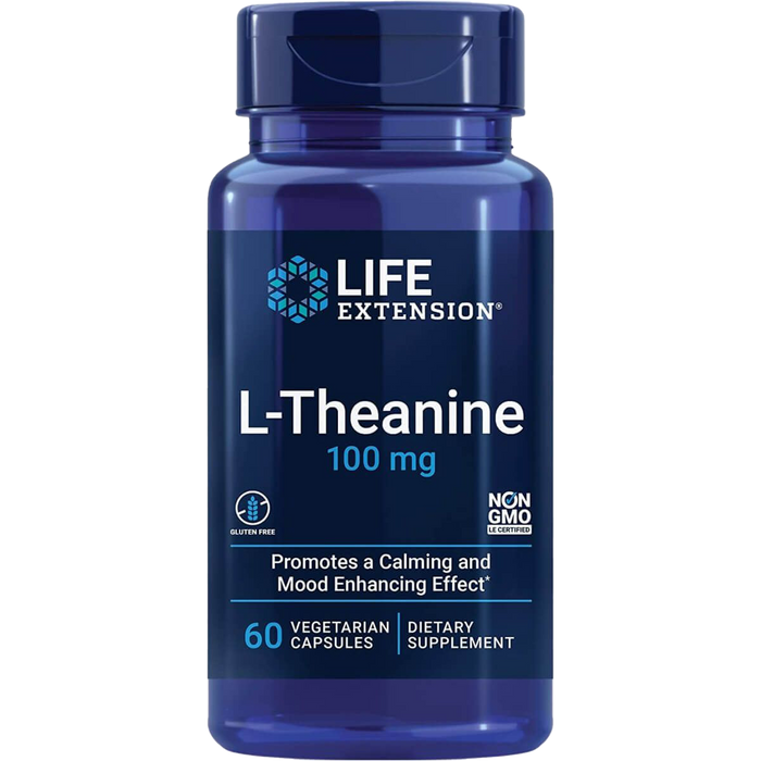 Life Extension L-Theanine 100 mg 60 Vegetarian Capsules