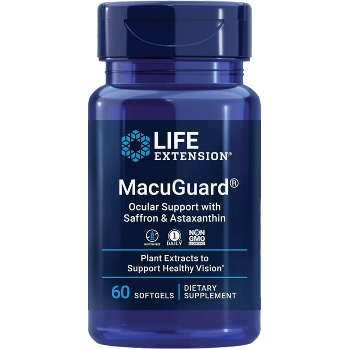 Life Extension Macuguard Ocular Support With Saffron & Astaxanthin 60 Softgels