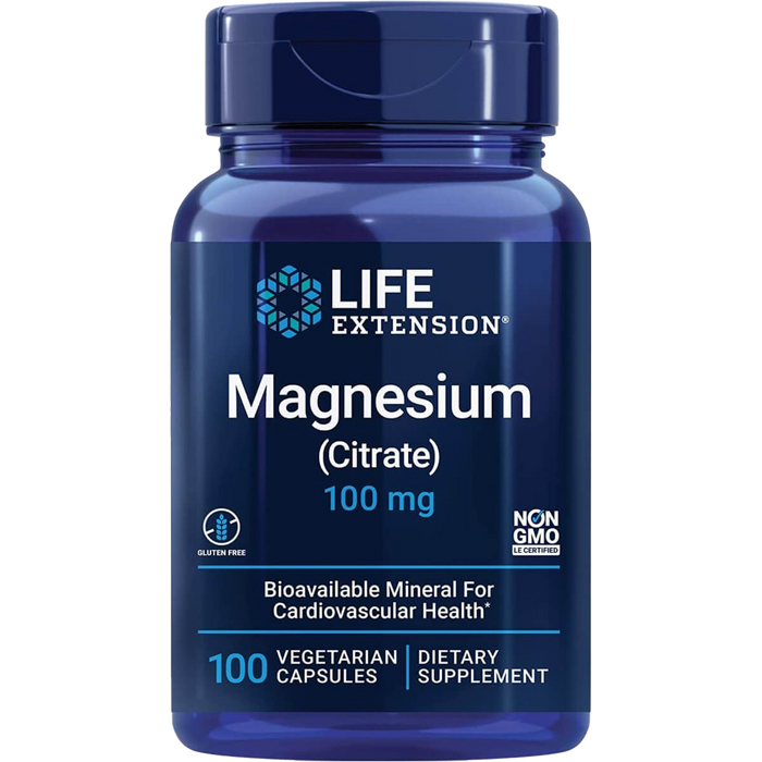 Life Extension Magnesium (Citrate) 100 mg 100 Vegetarian Capsules