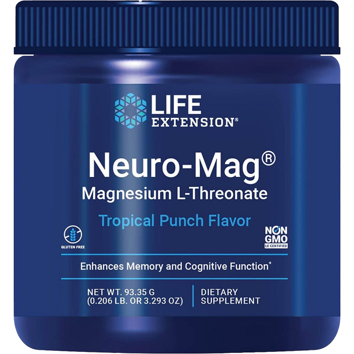 Life Extension Neuro-Mag Magnesium L-Threonate (Tropical Punch) 93.35 grams