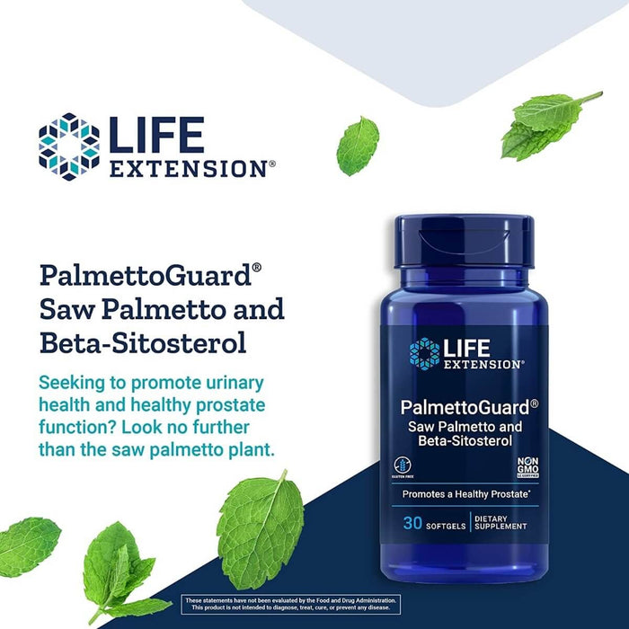 Life Extension PalmettoGuard Saw Palmetto and Beta-Sitosterol 30 Softgels | Premium Supplements at MYSUPPLEMENTSHOP