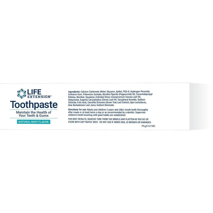 Life Extension Toothpaste Mint Flavour 4oz | Premium Supplements at MYSUPPLEMENTSHOP