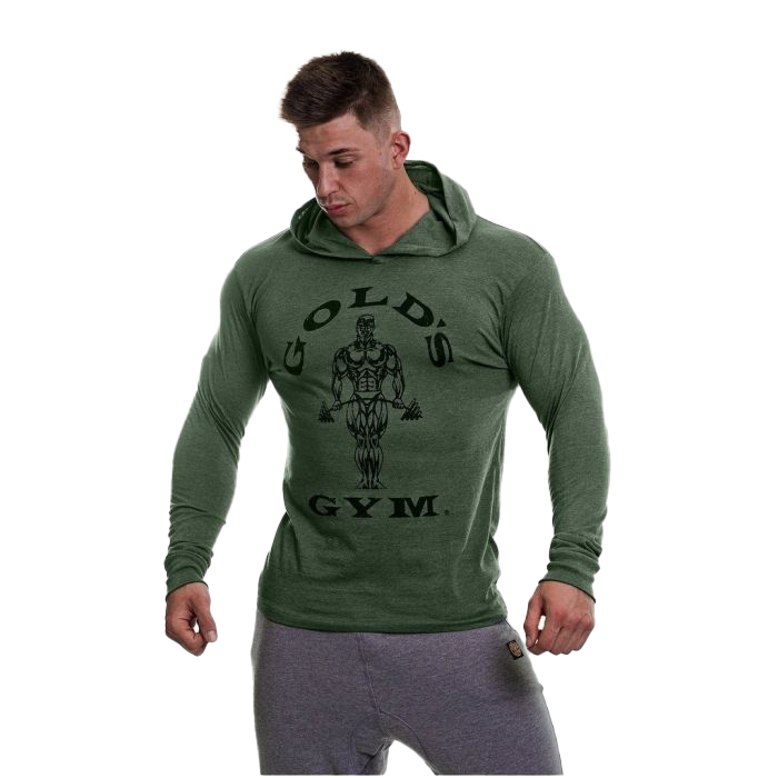 Gold's Gym Long Sleeve Hooded Top - Army Marl