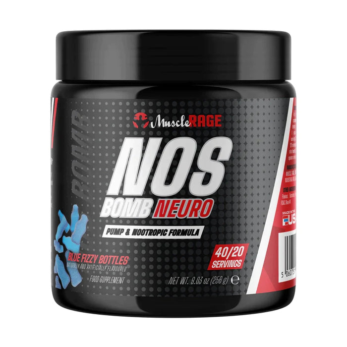 Muscle Rage NOS Bomb Neuro: Stim-Free Pre-Workout 256g