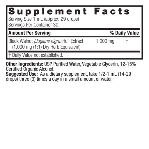 Nature's Answer Black Walnut Extract 1,000mg Low Alcohol 1oz | Premium Supplements at MYSUPPLEMENTSHOP