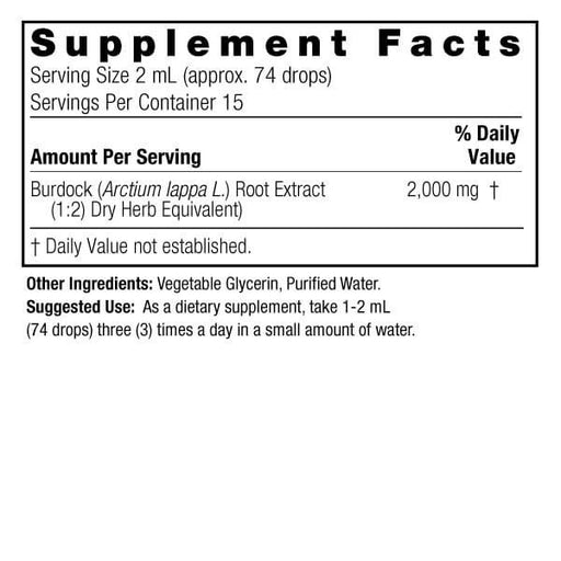Nature's Answer Burdock Root 2,000mg 1 Oz (30ml) | Premium Supplements at MYSUPPLEMENTSHOP
