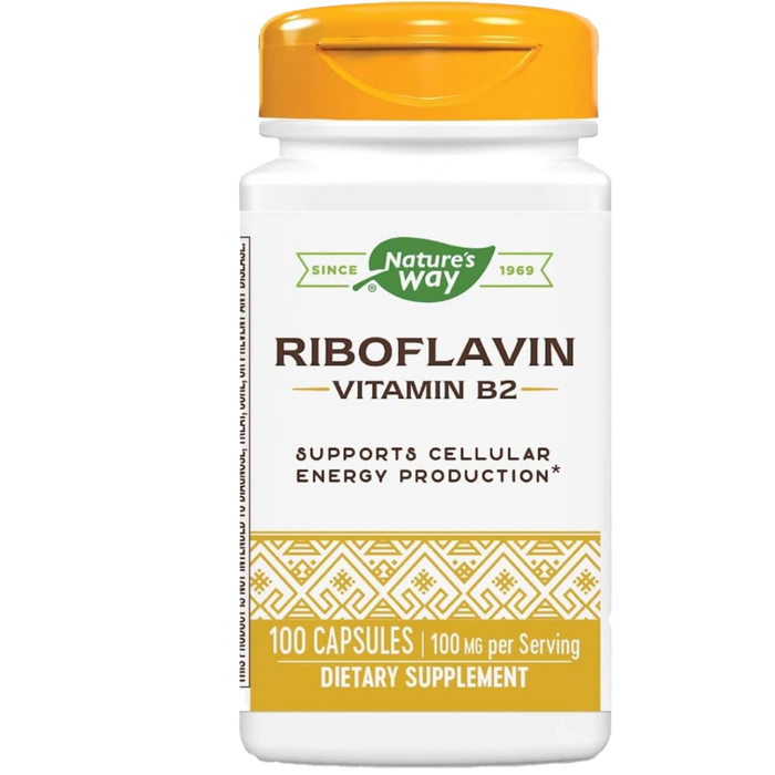 Nature's Way Riboflavin (Vitamin B2) 100mg 100 Capsules