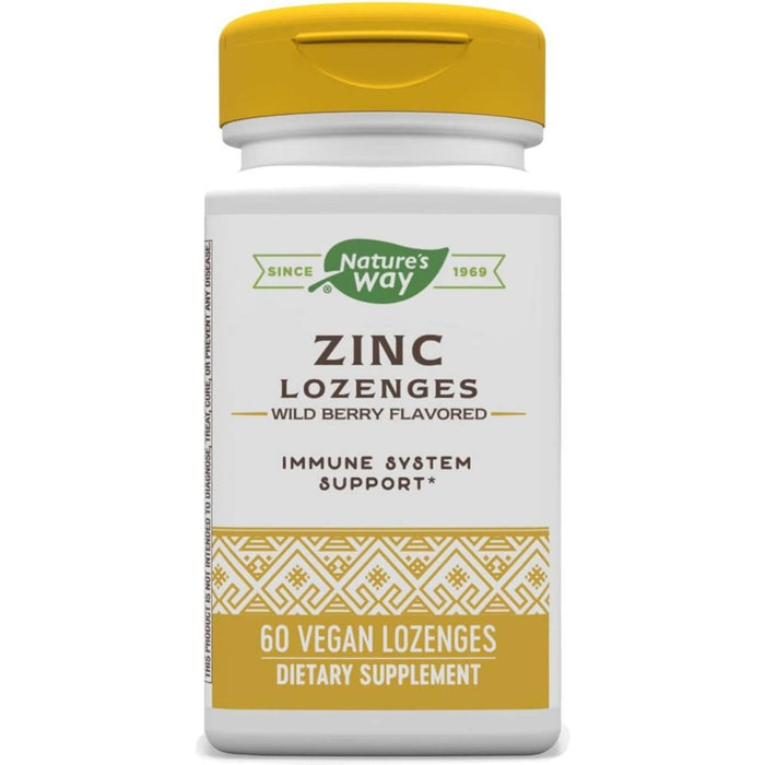 Nature's Way Zinc Lozenges (Wild Berry Flavoured) 60 Vegan Lozenges | Premium Supplements at MYSUPPLEMENTSHOP