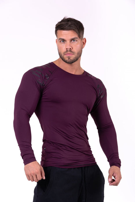 Nebbia Hero Compression Shirt 146 - Burgundy - Compression Shirt at MySupplementShop by Nebbia