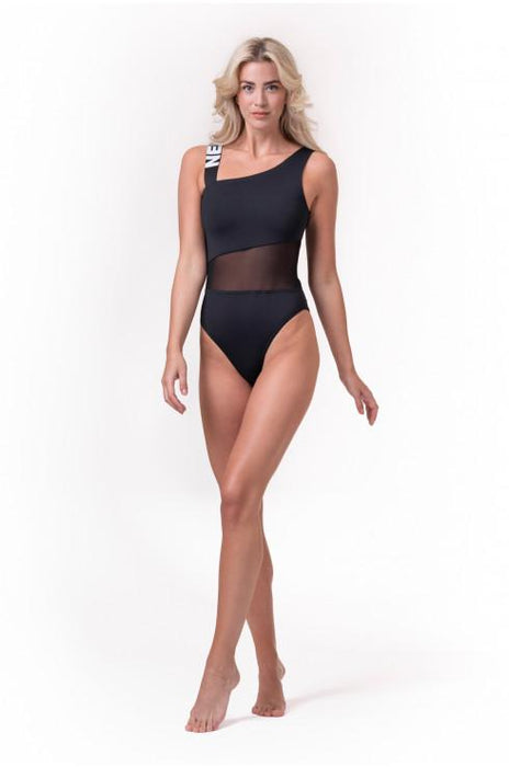 Nebbia One Shoulder Sporty Swimsuit 559 Black