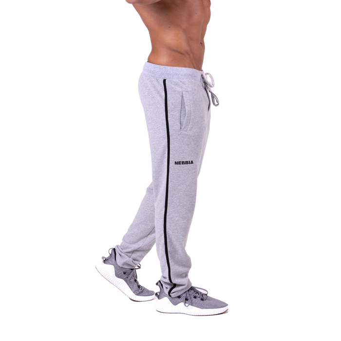 Nebbia Side Stripe Retro Joggers 154 - Grey