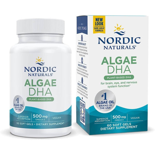 Nordic Naturals Algae DHA 500mg 60 Softgels | Premium Supplements at MYSUPPLEMENTSHOP