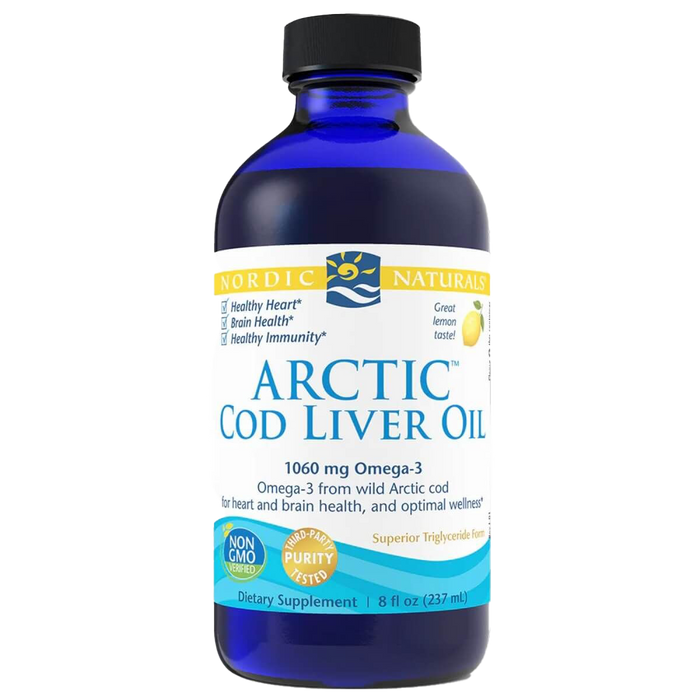 Nordic Naturals Arctic Cod Liver Oil 1060mg 8oz (Lemon)