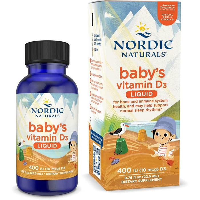 Nordic Naturals Baby's Vitamin D3 400iu 0.76 fl oz | Premium Supplements at MYSUPPLEMENTSHOP