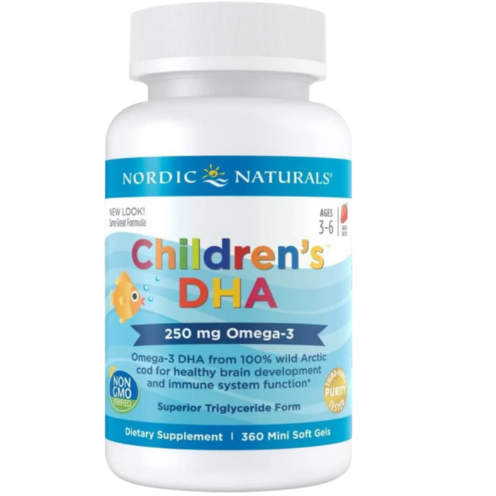 Nordic Naturals Children's DHA 250mg Omega-3 360 Mini Softgels (Strawberry)