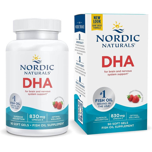 Nordic Naturals DHA 830mg 90 Softgels (Strawberry) | Premium Supplements at MYSUPPLEMENTSHOP