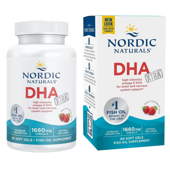 Nordic Naturals DHA Xtra 1660mg 60 Softgels (Strawberry)