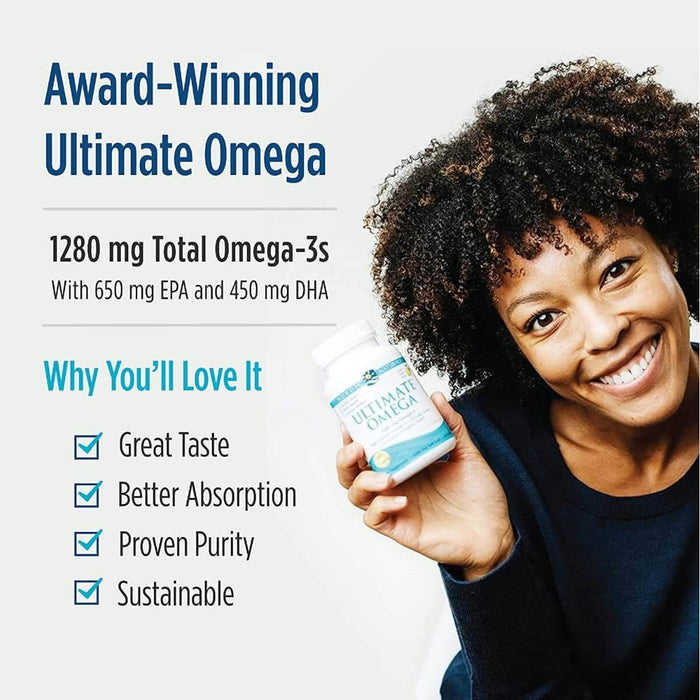 Nordic Naturals Ultimate Omega-3 1280mg 180 Softgels | Premium Supplements at MYSUPPLEMENTSHOP