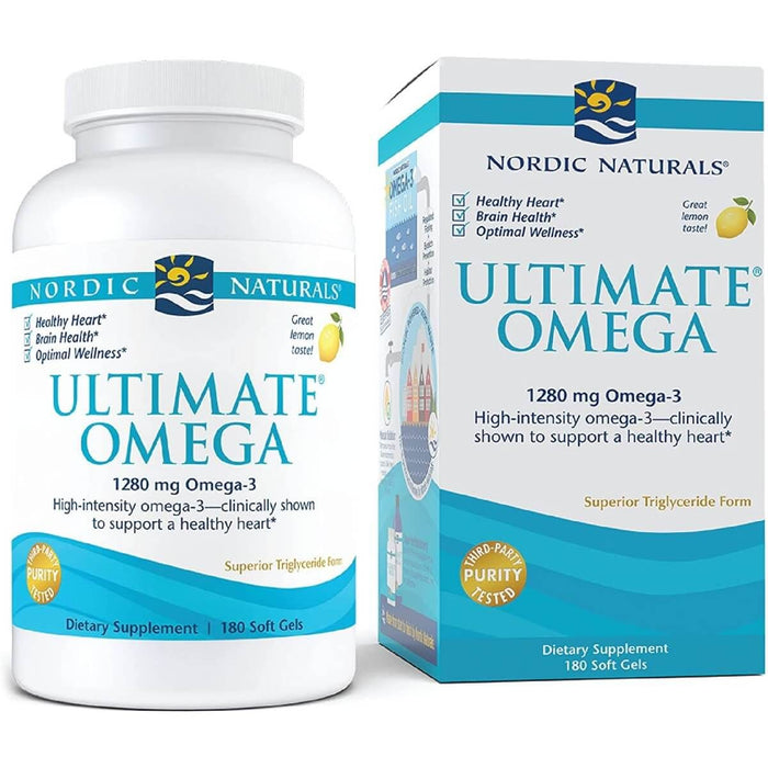 Nordic Naturals Ultimate Omega-3 1280mg 180 Softgels - Health and Wellbeing at MySupplementShop by Nordic Naturals