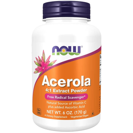 NOW Foods Acerola 4:1 Extract Powder 6oz 170g | Premium Supplements at MYSUPPLEMENTSHOP