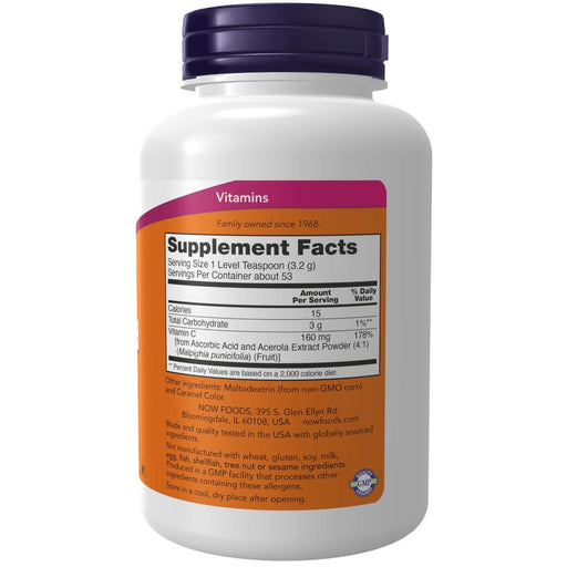 NOW Foods Acerola 4:1 Extract Powder 6oz 170g | Premium Supplements at MYSUPPLEMENTSHOP